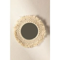 Miroir Mural Rond En Macramé (Ø35 Cm) Notel SKLUM Macramé - Beige Crème 9 Miroir Mural Rond En Macramé (Ø35 Cm) Notel SKLUM Macramé - Beige Crème -Miroir Soldes Boutique 38421608 3