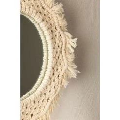 Miroir Mural Rond En Macramé (Ø35 Cm) Notel SKLUM Macramé - Beige Crème 10 Miroir Mural Rond En Macramé (Ø35 Cm) Notel SKLUM Macramé - Beige Crème -Miroir Soldes Boutique 38421608 4