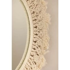 Miroir Mural Rond En Macramé (Ø68 Cm) Aubin SKLUM Macramé - Beige Crème 11 Miroir Mural Rond En Macramé (Ø68 Cm) Aubin SKLUM Macramé - Beige Crème -Miroir Soldes Boutique 38421667 5