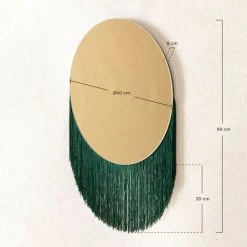 Miroir Mural Giwend SKLUM Polyèster - Vert Jungle -Miroir Soldes Boutique 38421669 5