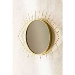 Miroir Mural En Métal Yuls SKLUM Fer Doré - Doré 9 Miroir Mural En Métal Yuls SKLUM Fer Doré - Doré -Miroir Soldes Boutique 38421671 3