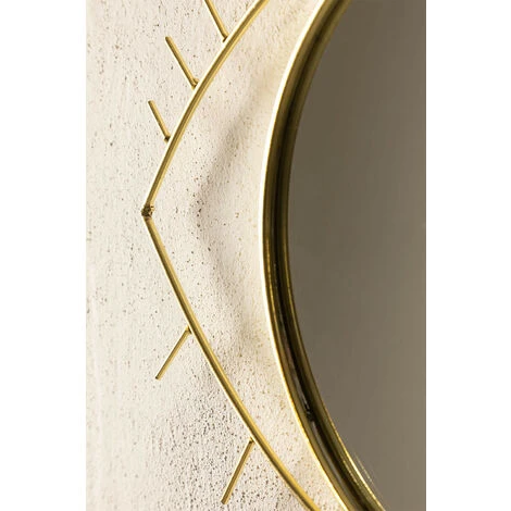 Miroir Mural En Métal Yuls SKLUM Fer Doré - Doré 7 Miroir Mural En Métal Yuls SKLUM Fer Doré - Doré – Image 5