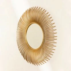 Miroir Mural Rond En Métal Nazar SKLUM Fer Or Vieux - Or Vieux