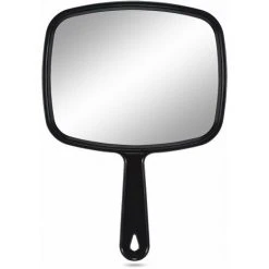 ABCRITAL Grand Miroir À Main, Miroir De Poche De Coiffure De Salon De Coiffure Avec Poignée