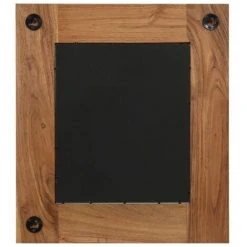 DéCOSHOP26 Miroir Mural En Bois D'acacia Massif 50 X 50 Cm - Noir -Miroir Soldes Boutique 38743189 4