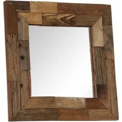 DéCOSHOP26 Miroir Mural Carré En Bois De Récupération Massif 50 X 50 Cm - Noir 8 DéCOSHOP26 Miroir Mural Carré En Bois De Récupération Massif 50 X 50 Cm - Noir -Miroir Soldes Boutique 38743311 2