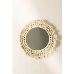 Miroir Mural Rond En Macramé (Ø50 Cm) Jarn SKLUM Macramé - Beige Crème 9 Miroir Mural Rond En Macramé (Ø50 Cm) Jarn SKLUM Macramé - Beige Crème -Miroir Soldes Boutique 39028171 3