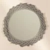 Miroir Mural Rond En Macramé (Ø70 Cm) Gael SKLUM Macramé - Gris Taupe Clair -Miroir Soldes Boutique 39028375 1