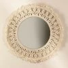 Miroir Rond En Macramé (Ø70 Cm) Karim SKLUM Macramé - Beige Crème -Miroir Soldes Boutique 39029879 1