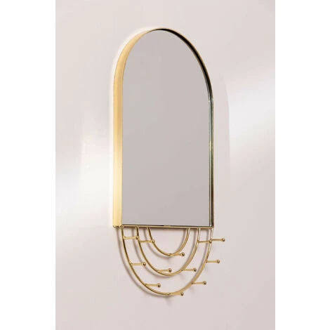 Miroir Mural En Métal Loan SKLUM Fer Doré - Doré 5 Miroir Mural En Métal Loan SKLUM Fer Doré - Doré – Image 3