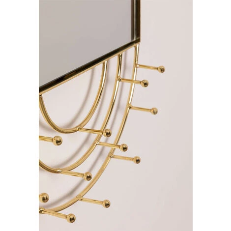 Miroir Mural En Métal Loan SKLUM Fer Doré - Doré 7 Miroir Mural En Métal Loan SKLUM Fer Doré - Doré – Image 5