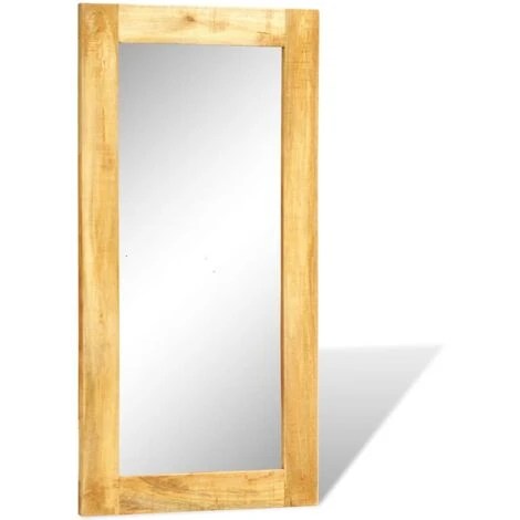 DéCOSHOP26 Miroir Mural En Bois Massif Rectangulaire 120 X 60 Cm - Noir 3 DéCOSHOP26 Miroir Mural En Bois Massif Rectangulaire 120 X 60 Cm - Noir