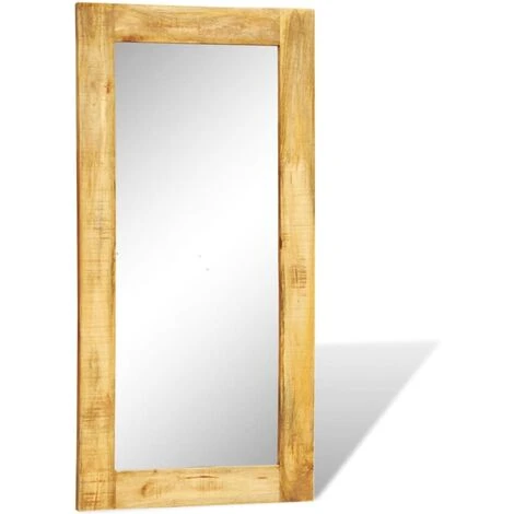 DéCOSHOP26 Miroir Mural En Bois Massif Rectangulaire 120 X 60 Cm - Noir 4 DéCOSHOP26 Miroir Mural En Bois Massif Rectangulaire 120 X 60 Cm - Noir – Image 2