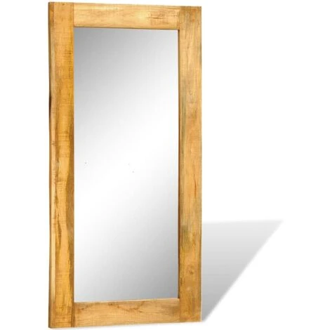 DéCOSHOP26 Miroir Mural En Bois Massif Rectangulaire 120 X 60 Cm - Noir 5 DéCOSHOP26 Miroir Mural En Bois Massif Rectangulaire 120 X 60 Cm - Noir – Image 3