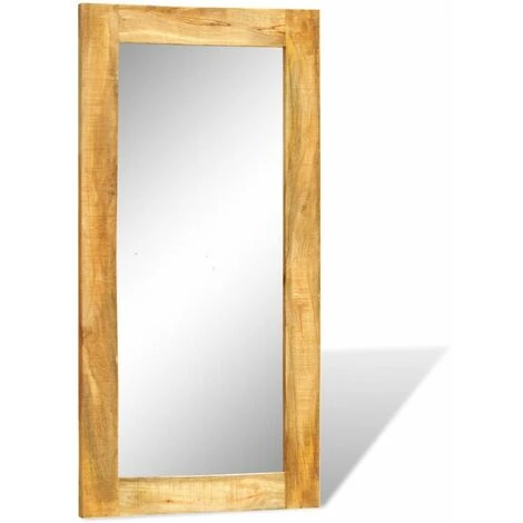 DéCOSHOP26 Miroir Mural En Bois Massif Rectangulaire 120 X 60 Cm - Noir 6 DéCOSHOP26 Miroir Mural En Bois Massif Rectangulaire 120 X 60 Cm - Noir – Image 4