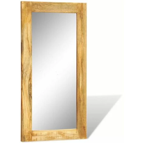 DéCOSHOP26 Miroir Mural En Bois Massif Rectangulaire 120 X 60 Cm - Noir 7 DéCOSHOP26 Miroir Mural En Bois Massif Rectangulaire 120 X 60 Cm - Noir – Image 5