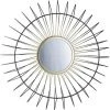 Baroni Home Wire Miroir Rond Rayons Ferrero Et Or 53x8x53 Cm