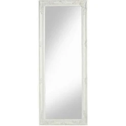 Baroni Home Miroir Mural Cadre Rectangulaire En Bois - Blanc