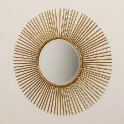 Miroir Rond En Métal (Ø80 Cm) Circé SKLUM Fer - Or