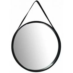 Paris Prix - Miroir Mural Rond "ultima" 49cm Noir