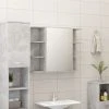 ASUPERMALL Armoire A Miroir De Bain Gris Beton 80x20,5x64 Cm Agglomere -Miroir Soldes Boutique 39455665 1