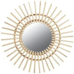 AUBRY GASPARD Miroir Rotin Soleil Naturel - Naturel
