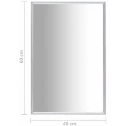 ASUPERMALL Miroir Argente 60x40 Cm -Miroir Soldes Boutique 39745223 5