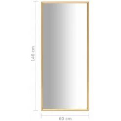 ASUPERMALL Miroir Dore 140x60 Cm -Miroir Soldes Boutique 39777277 5