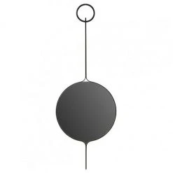 ATHEZZA Miroir Anneaux Sunko 23x1x62cm - Noir