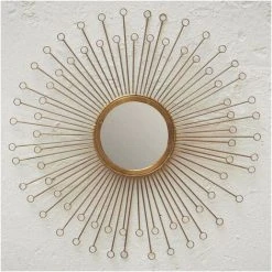 CHEHOMA Miroir Laiton Doré Éclat 57cm - Laiton