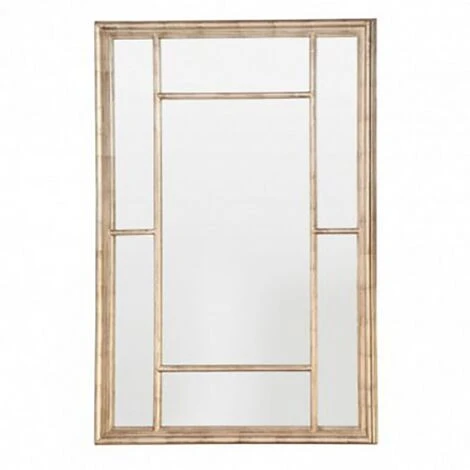 COTE TABLE Grand Miroir Argenté Bois 140X90cm - Doré 4 COTE TABLE Grand Miroir Argenté Bois 140X90cm - Doré – Image 2