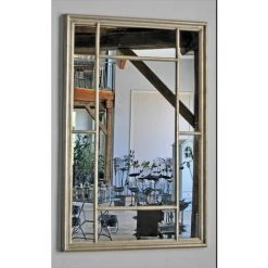 COTE TABLE Grand Miroir Argenté Bois 140X90cm - Doré 9 COTE TABLE Grand Miroir Argenté Bois 140X90cm - Doré -Miroir Soldes Boutique 39889584 4