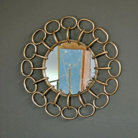 COTE TABLE Miroir à Maillons Dorés 82cm - Doré 3 COTE TABLE Miroir à Maillons Dorés 82cm - Doré