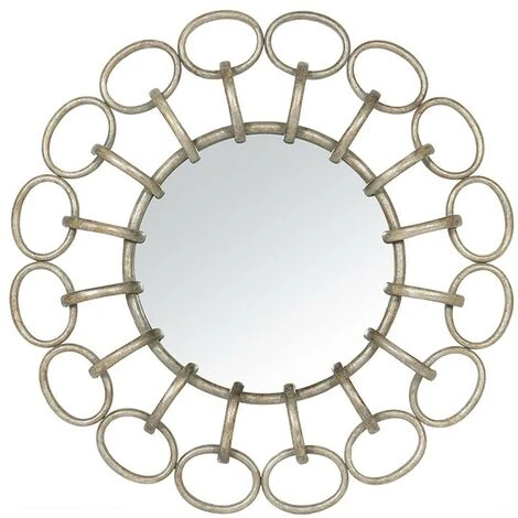 COTE TABLE Miroir à Maillons Dorés 82cm - Doré 4 COTE TABLE Miroir à Maillons Dorés 82cm - Doré – Image 2