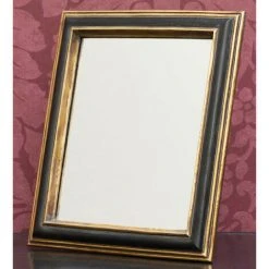 CHEHOMA Miroir Rectangulaire Bord Dorés 31x26cm - Noir Et Doré