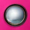 CHEHOMA Miroir Convexe Noir Doré 27cm - Noir Et Doré -Miroir Soldes Boutique 39889873 1