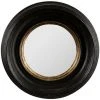 COTE TABLE Miroir Rond Noir Doré Auréole 16cm - Noir Et Doré -Miroir Soldes Boutique 39889880 1