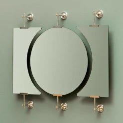 CHEHOMA Miroir Panorama Verre 3 Parties 87x11x98cm - Argenté -Miroir Soldes Boutique 39889902 3