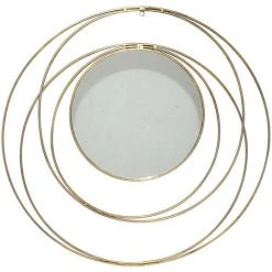 COTE TABLE Miroir Fer Doré Elyptic 71cm - Doré