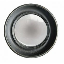 CHEHOMA Miroir Rond Convexe Noir 26cm - Noir Et Doré