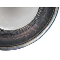 CHEHOMA Miroir Rond Convexe Noir 26cm - Noir Et Doré -Miroir Soldes Boutique 39890198 3