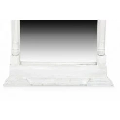 DECORATION D’AUTREFOIS Grand Miroir Ancien Rectangulaire Vertical Bois Cerusé Blanc 59x11x136cm - Blanc -Miroir Soldes Boutique 40016662 4