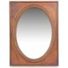 DECORATION D’AUTREFOIS Miroir Ancien Oval Vertical Bois 54.5x3.5x72cm - Marron - Marron -Miroir Soldes Boutique 40017218 1