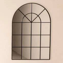 Miroir Mural En Métal Effet Fenêtre (135x92 Cm) Paola SKLUM Fer Noir - Noir