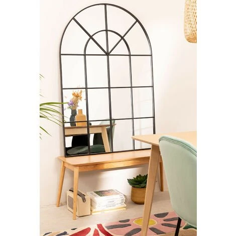 Miroir Mural En Métal Effet Fenêtre (135x92 Cm) Paola SKLUM Fer Noir - Noir 4 Miroir Mural En Métal Effet Fenêtre (135x92 Cm) Paola SKLUM Fer Noir - Noir – Image 2