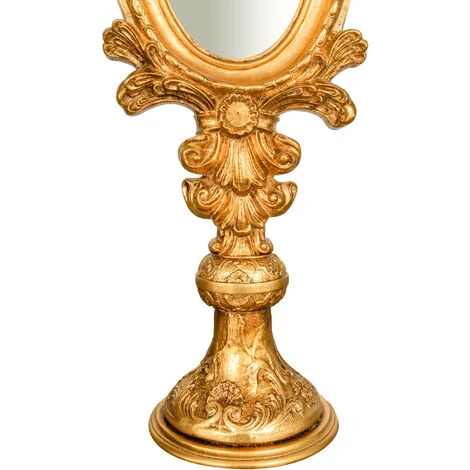 BISCOTTINI MADE IN ITALY MIROIR EN BOIS AVEC FINITION FEUILLE D'OR ANTIQUE 6 BISCOTTINI MADE IN ITALY MIROIR EN BOIS AVEC FINITION FEUILLE D'OR ANTIQUE – Image 4