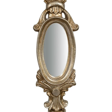 BISCOTTINI MADE IN ITALY MIROIR DE COMPTOIR EN BOIS AVEC FINITION FEUILLE D'ARGENT ANTIQUE 5 BISCOTTINI MADE IN ITALY MIROIR DE COMPTOIR EN BOIS AVEC FINITION FEUILLE D'ARGENT ANTIQUE – Image 3