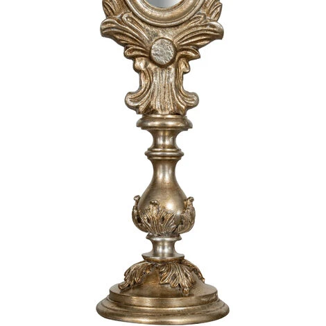 BISCOTTINI MADE IN ITALY MIROIR DE COMPTOIR EN BOIS AVEC FINITION FEUILLE D'ARGENT ANTIQUE 6 BISCOTTINI MADE IN ITALY MIROIR DE COMPTOIR EN BOIS AVEC FINITION FEUILLE D'ARGENT ANTIQUE – Image 4