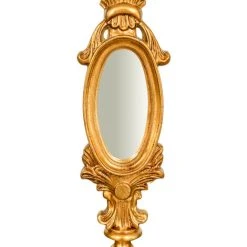 BISCOTTINI MADE IN ITALY MIROIR EN BOIS AVEC FINITION FEUILLE D'OR ANTIQUE -Miroir Soldes Boutique 40265803 3