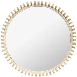Atmosphera - Miroir Mural En Bambou Et Verre D 45 Cm - Bambou